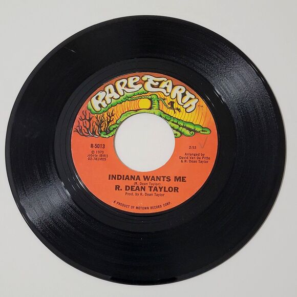 R. Dean Taylor Indiana Wants Me / Love's Your Name 45 RPM Rare Earth VG Rock '70 - Picture 2 of 4